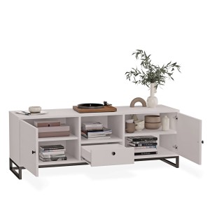 Szafka RTV metalowa z szufladą białe - kolekcja Metalove (4).jpg