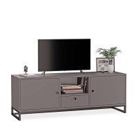 Comodă TV metalică cu sertar grafit - colecția Metalove