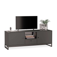 Comodă TV metalică cu sertar negru - colecția Metalove