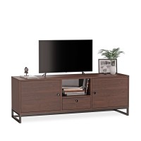 Comodă TV metalică cu sertar wenge - colecția Metalove