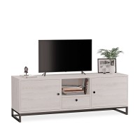 Comodă TV metalică cu sertar de pin - colecția Metalove