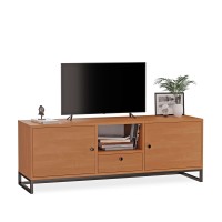 Comodă TV metalică cu sertar de alun - colecția Metalove