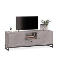 Comodă TV metalică cu sertar de beton - colecția Metalove