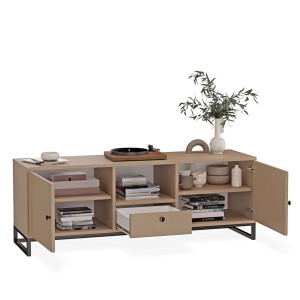 Szafka RTV metalowa z szufladą szare - kolekcja Metalovecappuccino (5).jpg