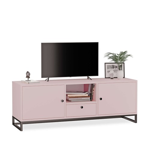 Szafka RTV metalowa z szufladą różowe - kolekcja Metalove (1).jpg