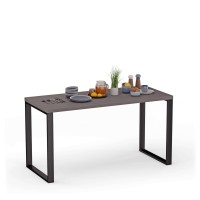 Masa de bucătărie cu picioare metalice - Grafit