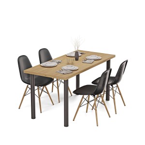 Stolik kuchenny z nogami okrągłymi - dąb kamienny (3).jpg