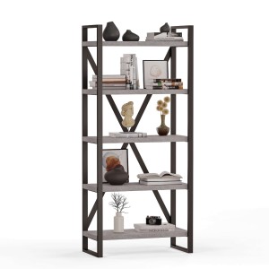 Raftul metalic loft industrial beton