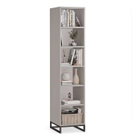 Bibliotecă unică metalică gri - colecția Metalove