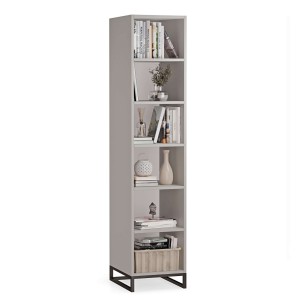 Bibliotecă unică metalică gri - colecția Metalove