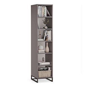 Bibliotecă unică metalică grafit - colecția Metalove