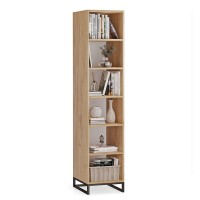 Bibliotecă unică metalică stejar auriu - colecția Metalove