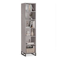 Bibliotecă unică metalică beton - colecția Metalove