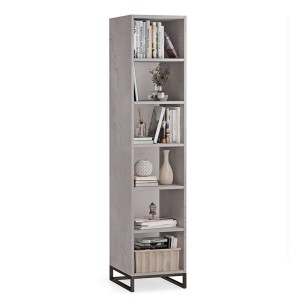 Bibliotecă unică metalică beton - colecția Metalove