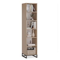 Bibliotecă unică metalică cappuccino - colecția Metalove