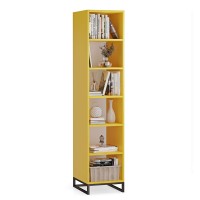 Bibliotecă unică metalică galben - colecția Metalove