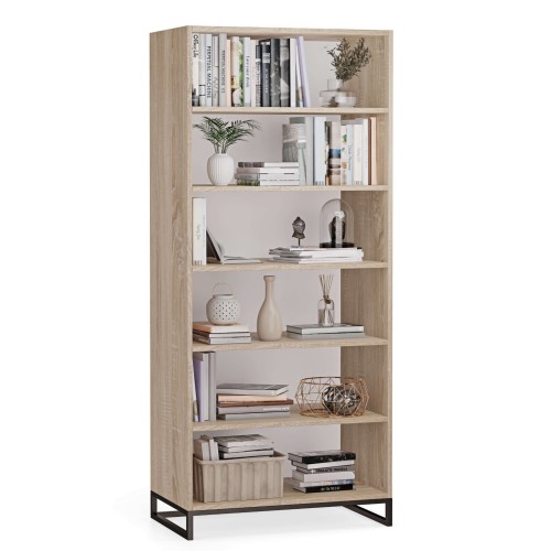 regał podwójny metalowy - dąb sonoma (1).jpg