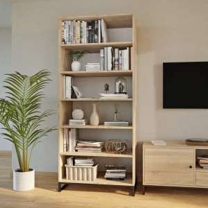 regał podwójny metalowy - dąb sonoma (6).jpg