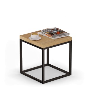 Stolik nocny metalowy - dąb złoty1.jpg