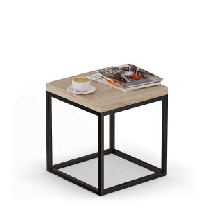 Masa de cafea din metal - Stejar Sonoma