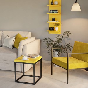 Stolik kawowy  metalowy - żółty (5).jpg
