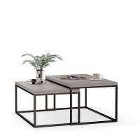 Masa dublă din metal gri - colecția Metalove