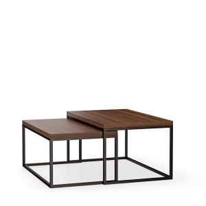 Stolik metalowy podwójny - orzech (2).jpg