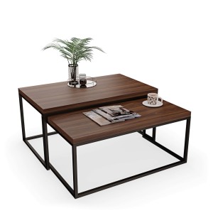 Stolik metalowy podwójny - orzech (3).jpg