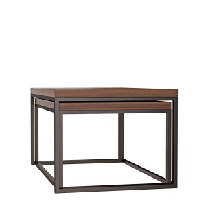 Stolik metalowy podwójny - orzech (4).jpg