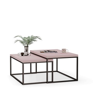 Stolik metalowy podwójny - różowy (1).jpg