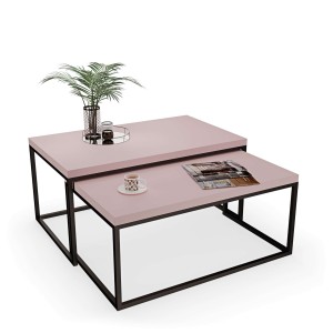 Stolik metalowy podwójny - różowy (3).jpg