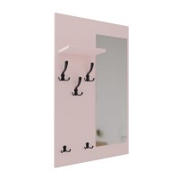 Cuier cu oglindă - Roz