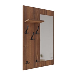 Cuier cu oglindă - Nuc