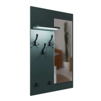 Cuier cu oglindă LED - Verde