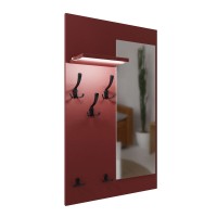 Cuier cu oglindă LED - Roșu