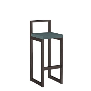 Hoker metalic loft cu spătar - Verde