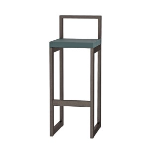 Metalowy Hoker loft z oparciam - Zielony (2).jpg