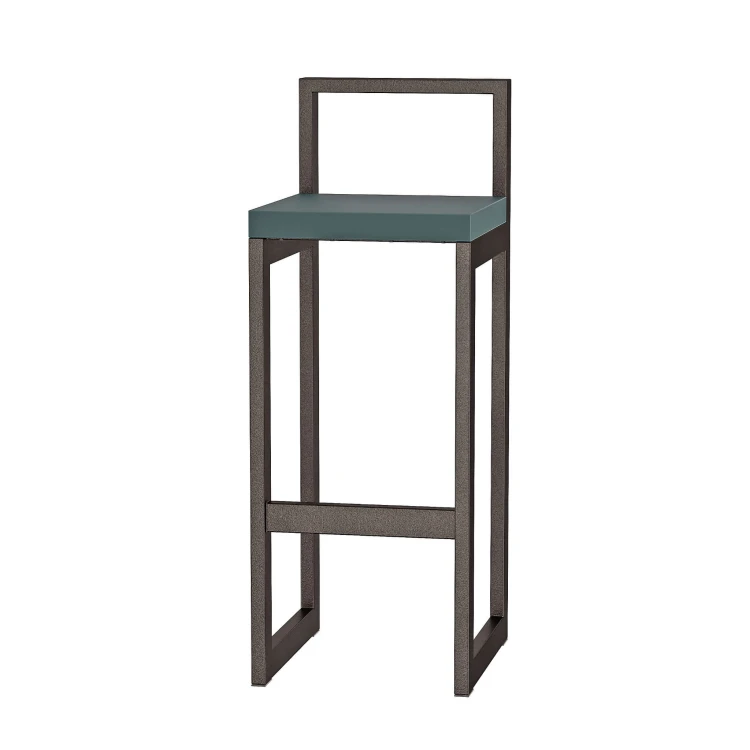 Metalowy Hoker loft z oparciam - Zielony (2).jpg