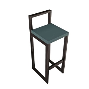 Metalowy Hoker loft z oparciam - Zielony (3).jpg