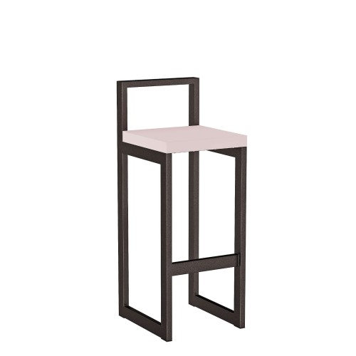 Metalowy Hoker loft z oparciem - Różowy (1).jpg