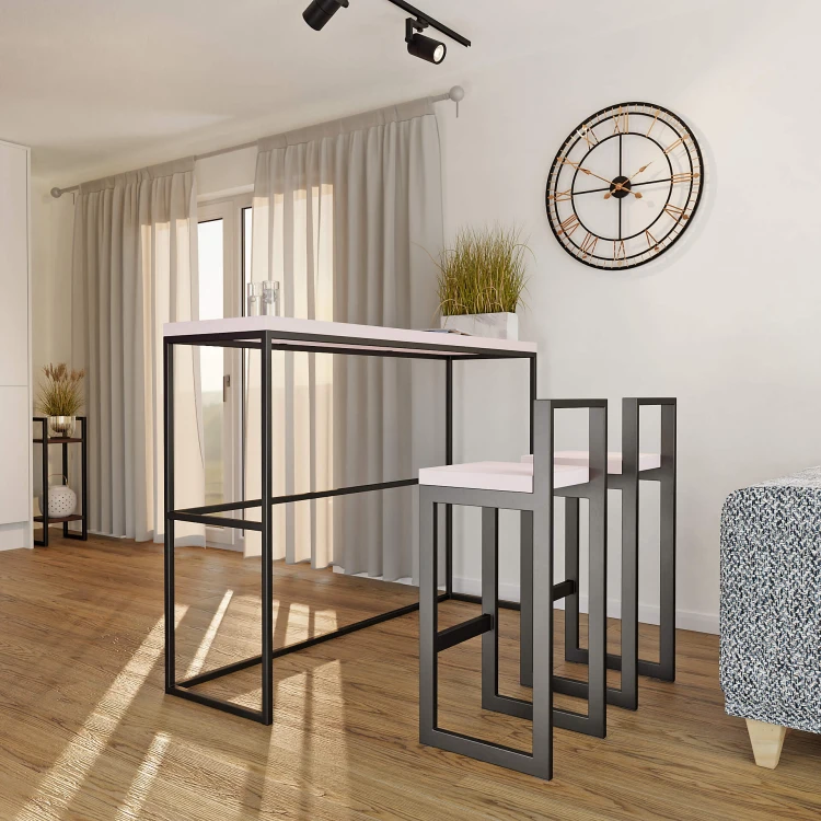 Metalowy Hoker loft z oparciem - Różowyjpg (5).jpg