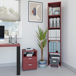 Regał biurowy na segregatory -  Czerwony (5).jpg