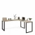 Narożne biurko loft cappuccino z industrialnym charakterem.webp