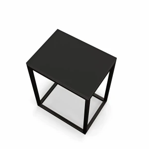 Stolik nocny loftowy Indri - czarny - rzut izometryczny.webp
