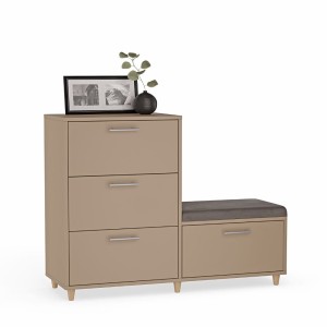 Comodă pentru hol cu scaun - Cappuccino