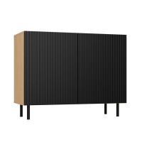 Comodă MODERN cu lamele - Negru