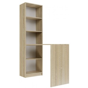 Birou cu raft - Stejar Sonoma