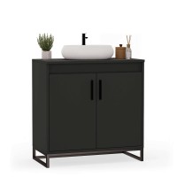 Mobilier de baie sub chiuvetă - Negru