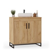 Mobilier de baie sub chiuvetă - Stejar aurit