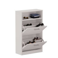 Șifonier pentru pantofi cu raft - Albă